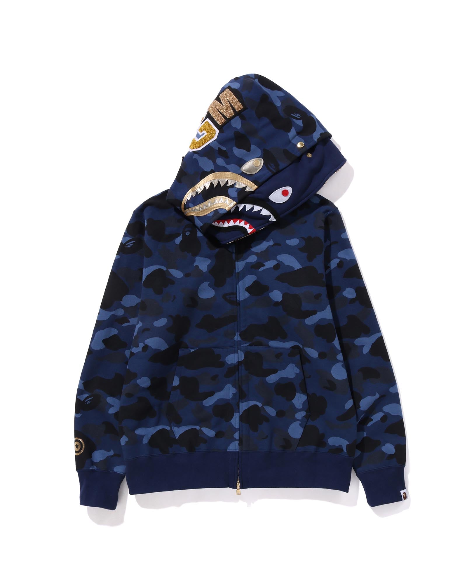 COLOR CAMO DOUBLE SHARK FULL ZIP HOODIE – Stress