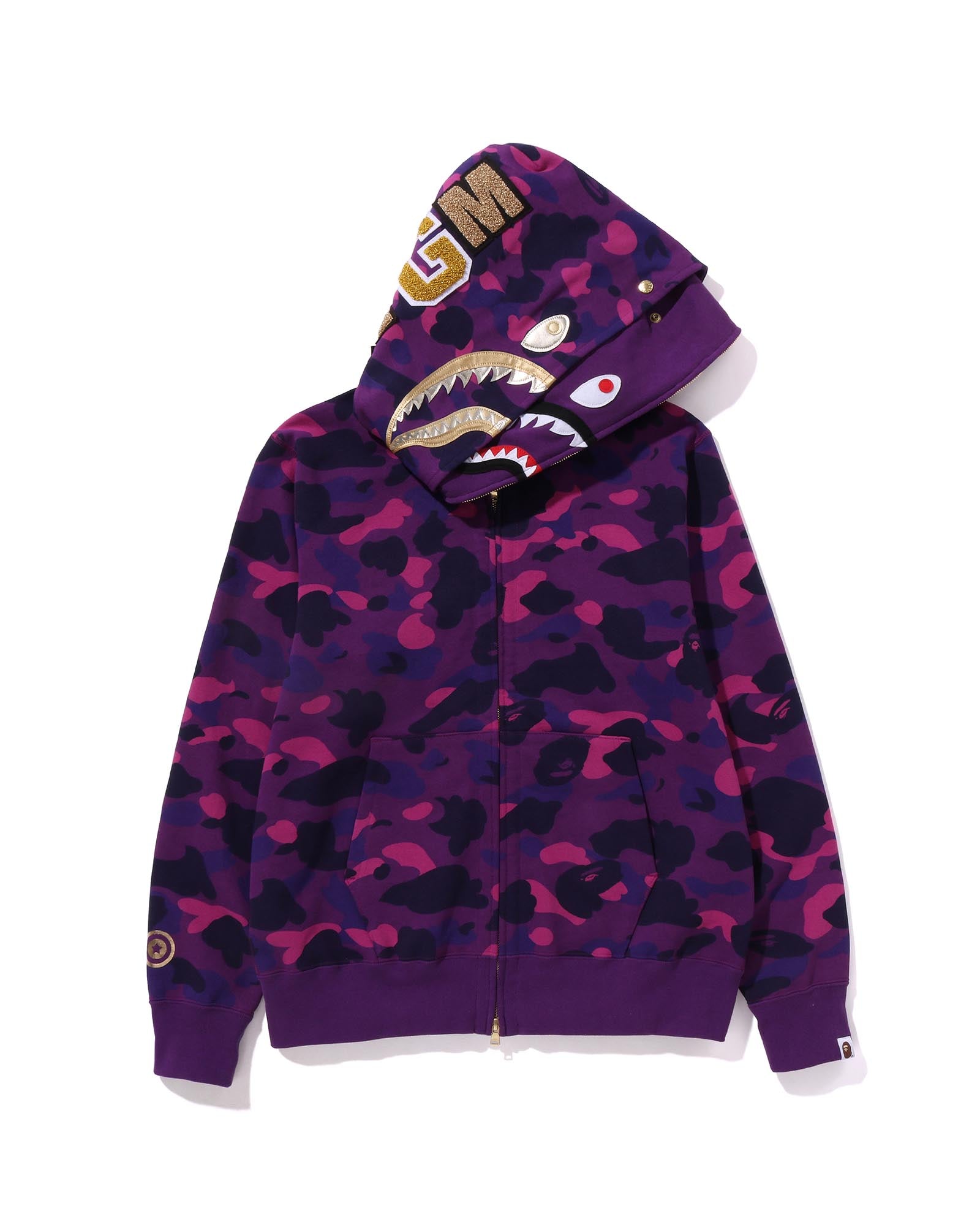 COLOR CAMO DOUBLE SHARK FULL ZIP HOODIE Stress