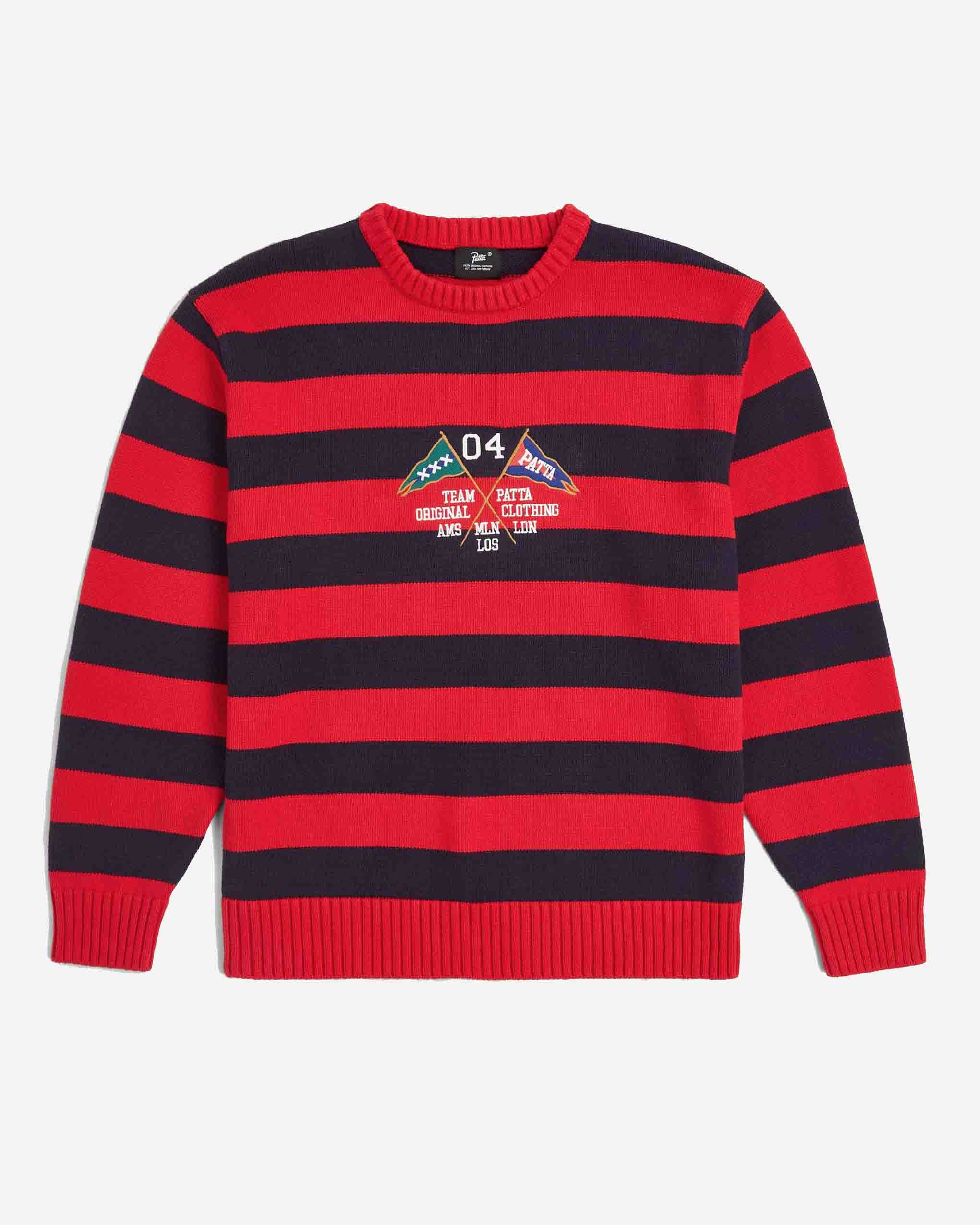 Patta Striped Flag Knitted Sweater – Stress - Main Image