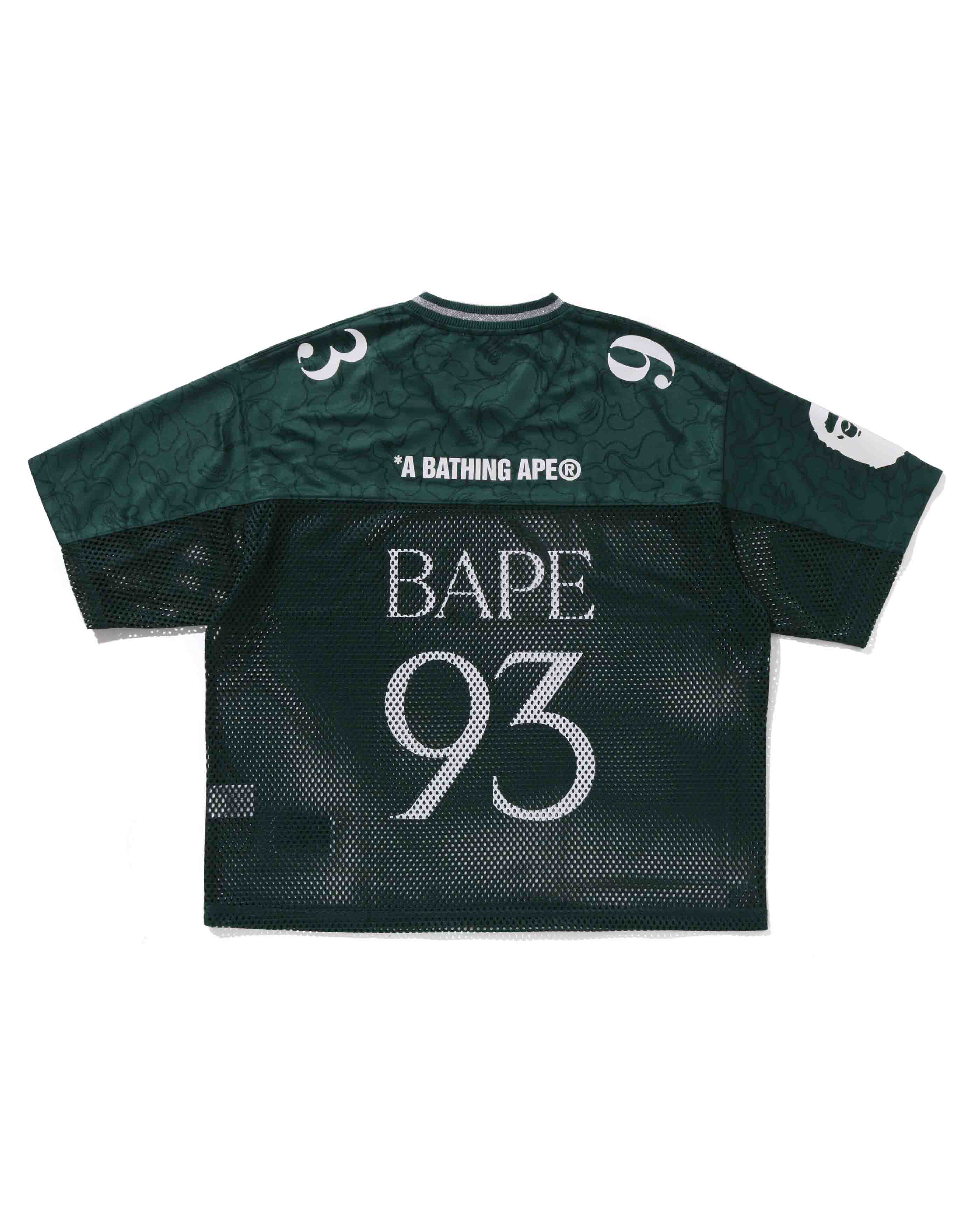 Tシャツ・カットソー SOLID CAMO JACQUARD MULTILOGO RELAXED FIT FOOTBALL JERSEY BAPE Solid Camo Jacquard Multilogo Relaxed Fit Football