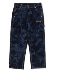 FLORAL CAMO JACQUARD RELAXED FIT 13OZ DENIM WORK PANTS thumbnail image