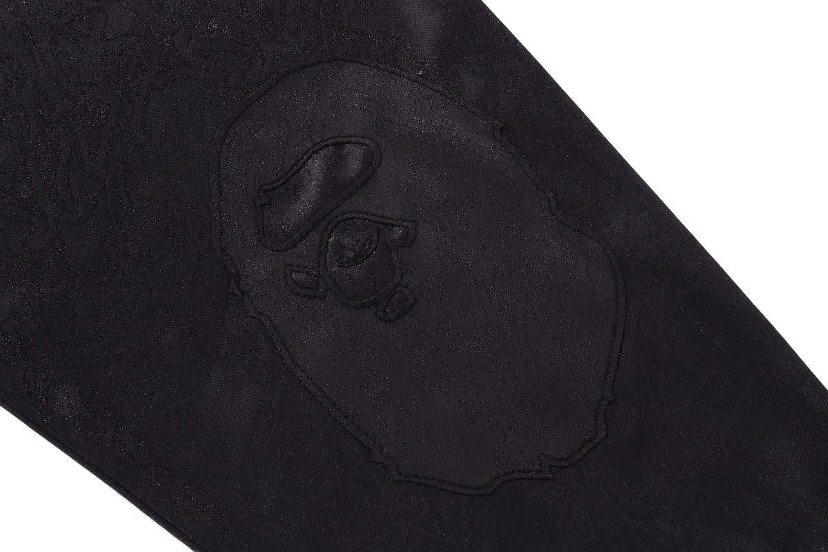 APE FLAME MONOGRAM JACQUARD LOGO RELAXED FIT FOOTBALL JERSEY image