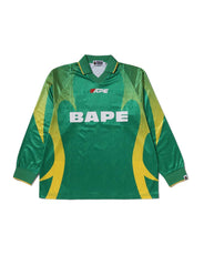 APE FLAME MONOGRAM JACQUARD LOGO RELAXED FIT FOOTBALL JERSEY thumbnail image