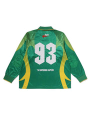 APE FLAME MONOGRAM JACQUARD LOGO RELAXED FIT FOOTBALL JERSEY thumbnail image