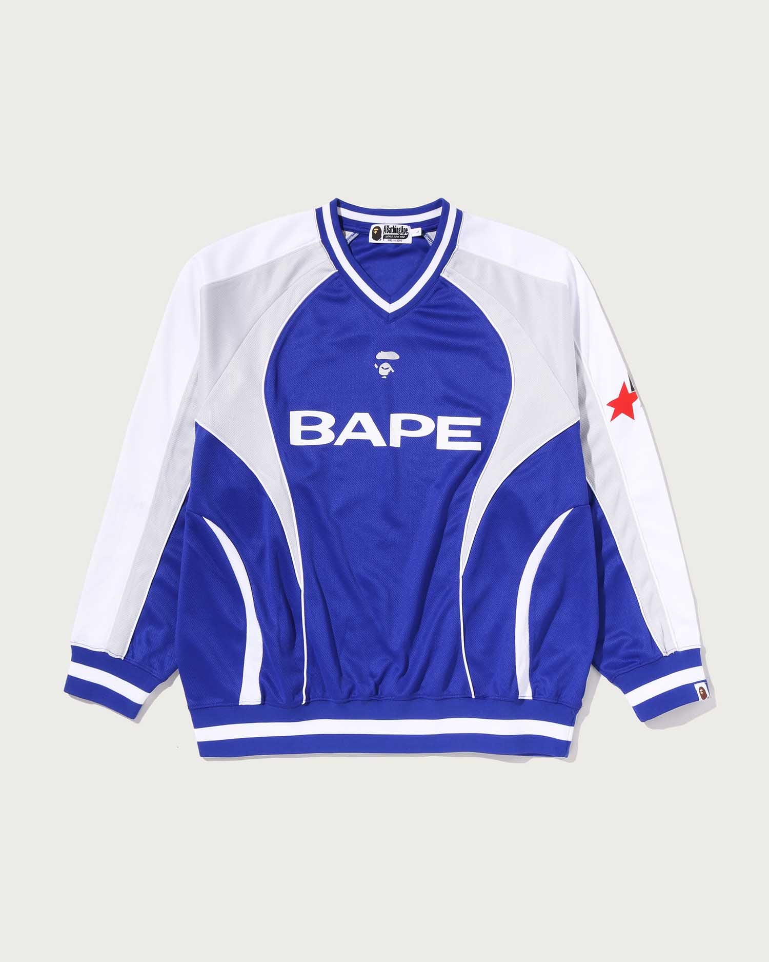 BAPE SOCCER LOGO WARM UP RELAXED FIT LS TEE image