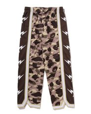 COLOR CAMO MESH HIGH SPLIT SNAP BUTTON RELAXED FIT PANTS thumbnail image