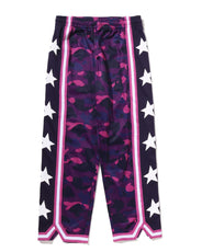 COLOR CAMO MESH HIGH SPLIT SNAP BUTTON RELAXED FIT PANTS thumbnail image