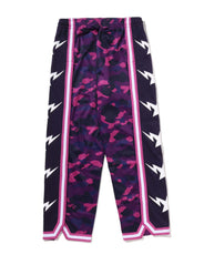 COLOR CAMO MESH HIGH SPLIT SNAP BUTTON RELAXED FIT PANTS thumbnail image