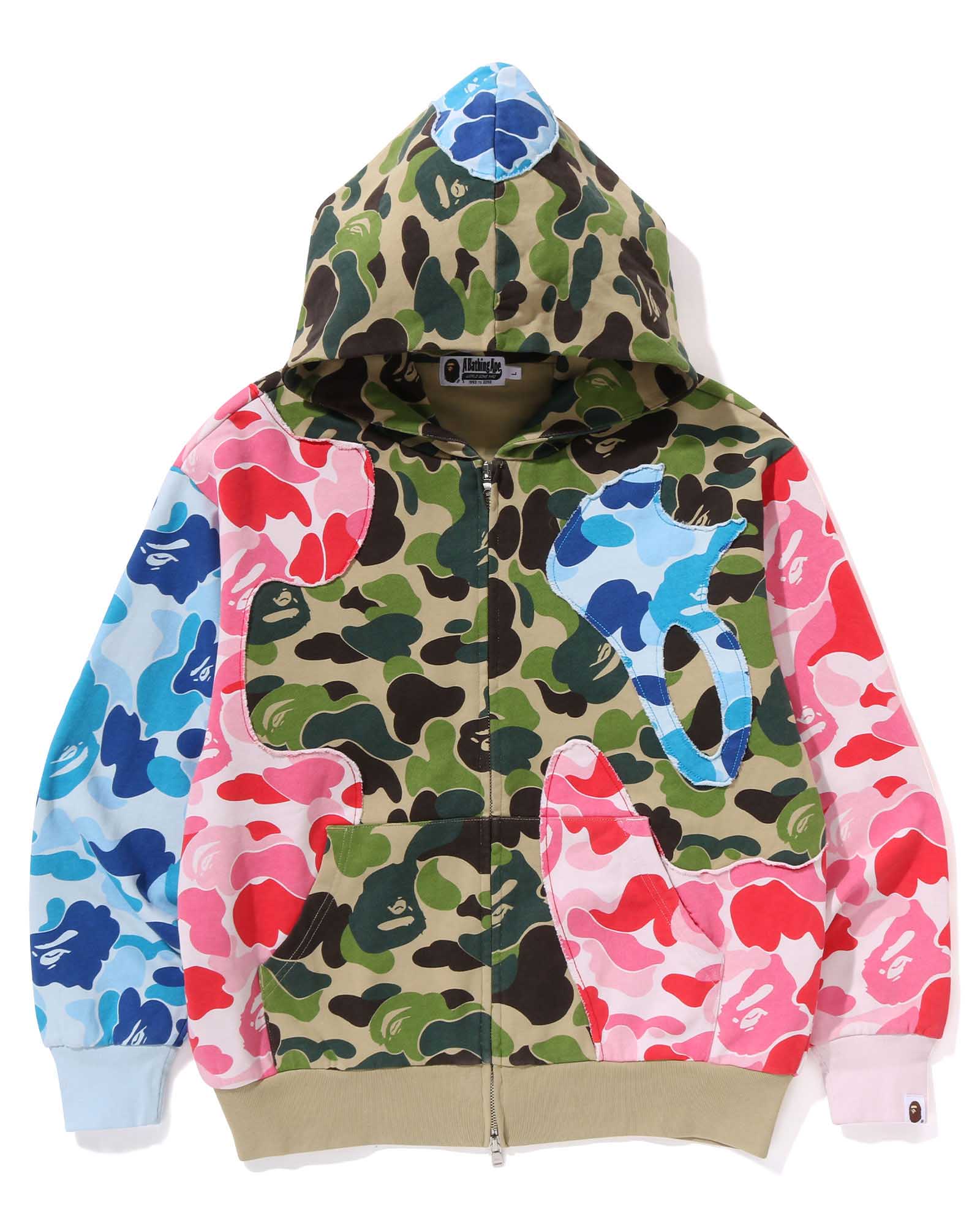ABC CAMO PATCHWORK RELAXED FIT ZIP HOODIE image