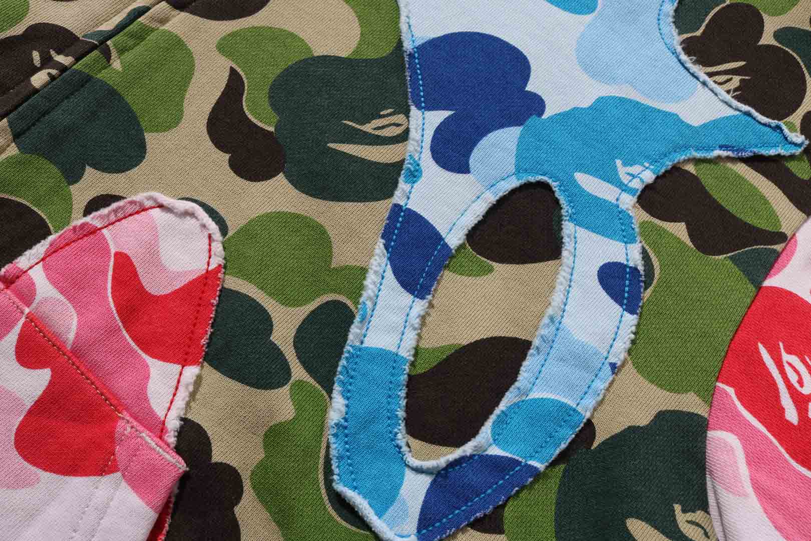 ABC CAMO PATCHWORK RELAXED FIT ZIP HOODIE image