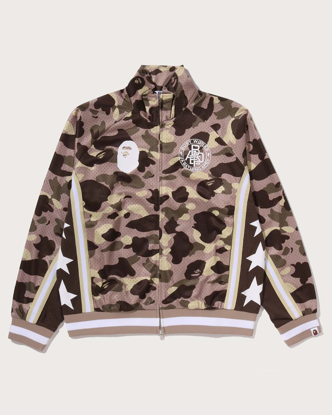 COLOR CAMO MESH RELAXED FIT TRACK JACKET image