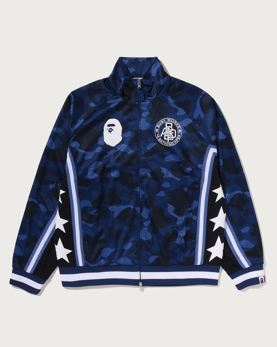 COLOR CAMO MESH RELAXED FIT TRACK JACKET image