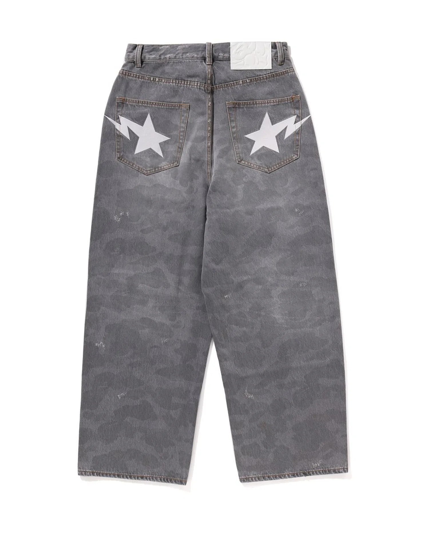 1ST CAMO DESTROYED LOOSE FIT DENIM PANTS image