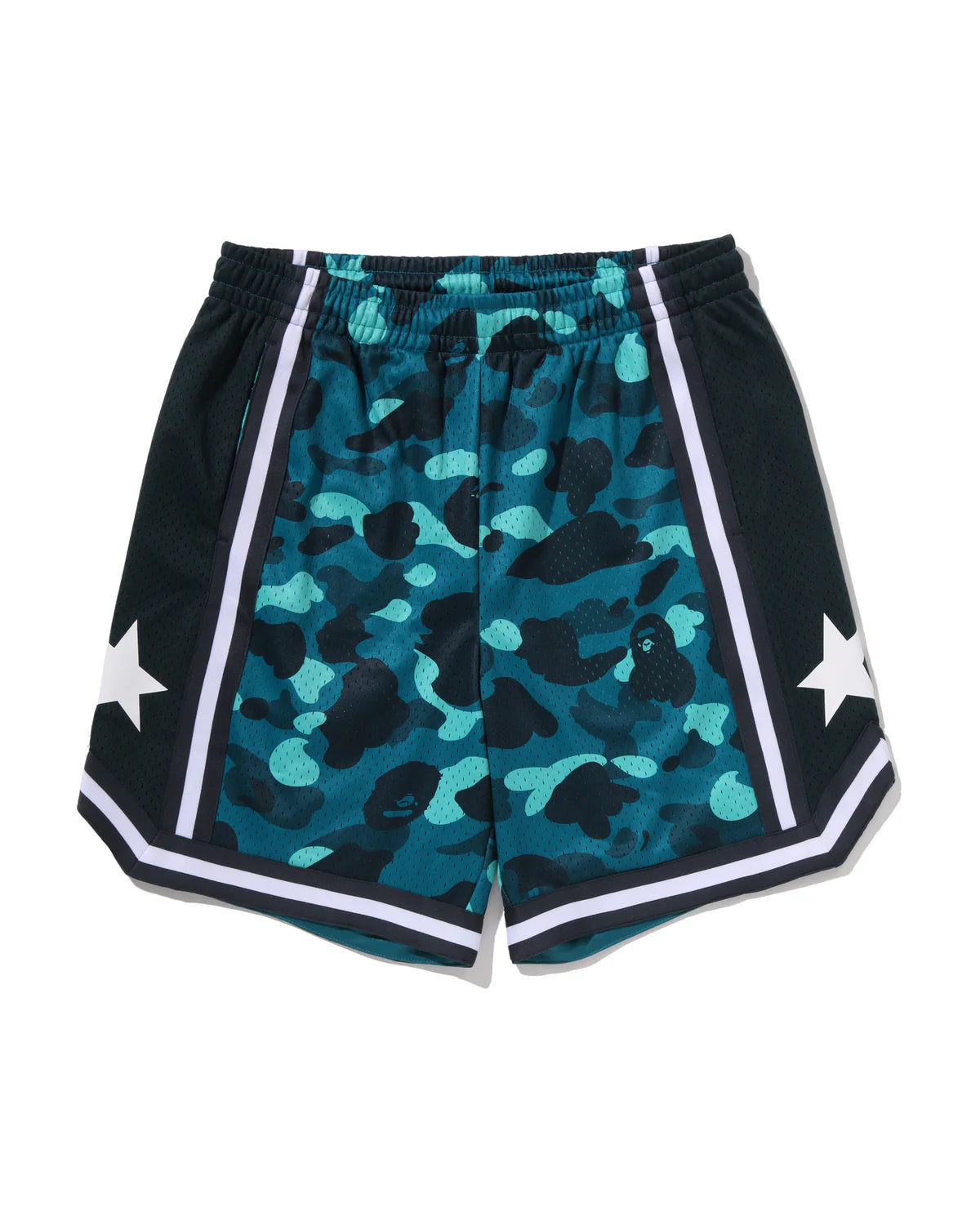COLOR CAMO MESH RELAXED FIT SHORTS image