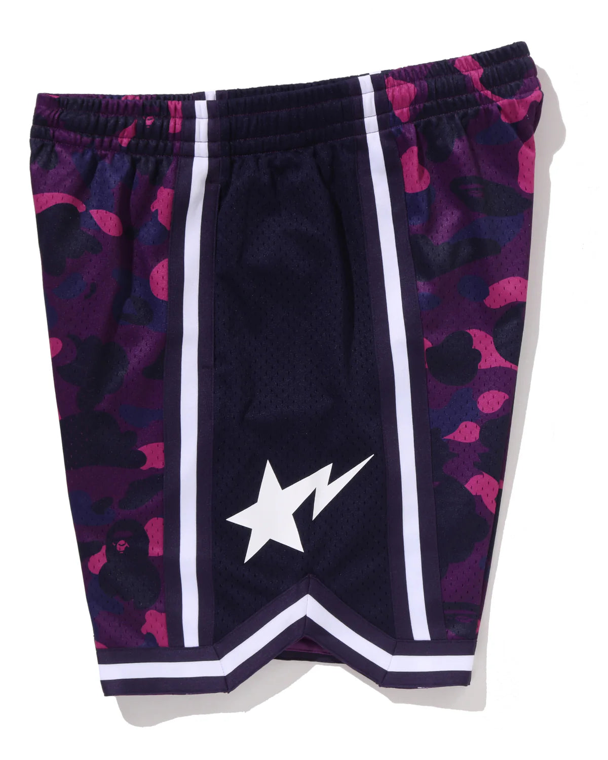 COLOR CAMO MESH RELAXED FIT SHORTS image