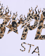 WILD LEOPARD PATTERN BAPE STA LOGO RELAXED FIT TEE thumbnail image