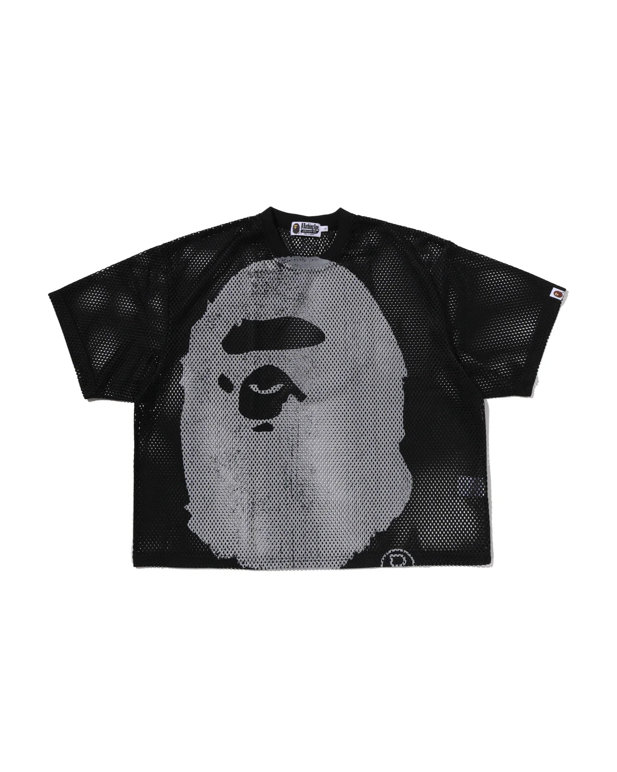 WATER PRINT APE HEAD MESH RELAXED FIT TEE image