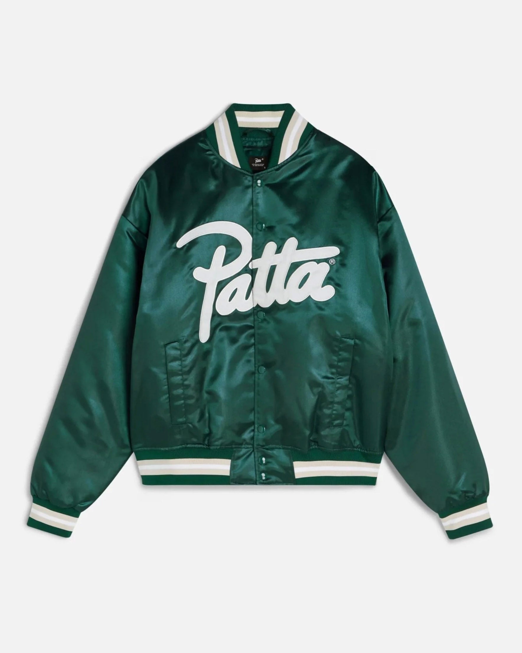 Patta Script Logo Satin Varsity Jacket image