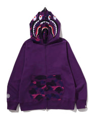 COLOR CAMO SHARK FULL ZIP DOUBLE HOODIE thumbnail image