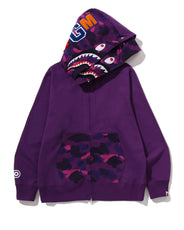 COLOR CAMO SHARK FULL ZIP DOUBLE HOODIE thumbnail image