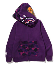 COLOR CAMO SHARK FULL ZIP DOUBLE HOODIE thumbnail image