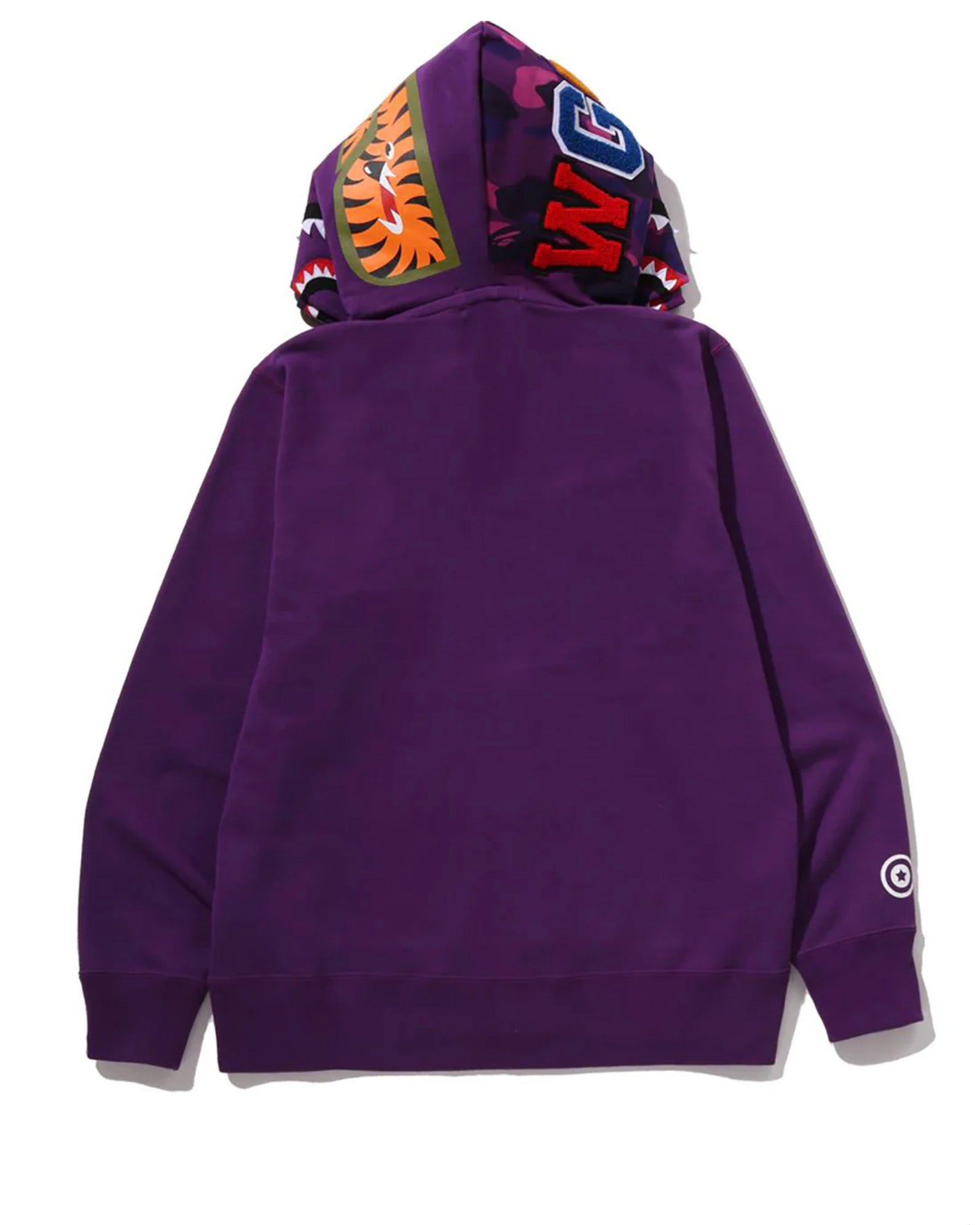 COLOR CAMO SHARK FULL ZIP DOUBLE HOODIE image