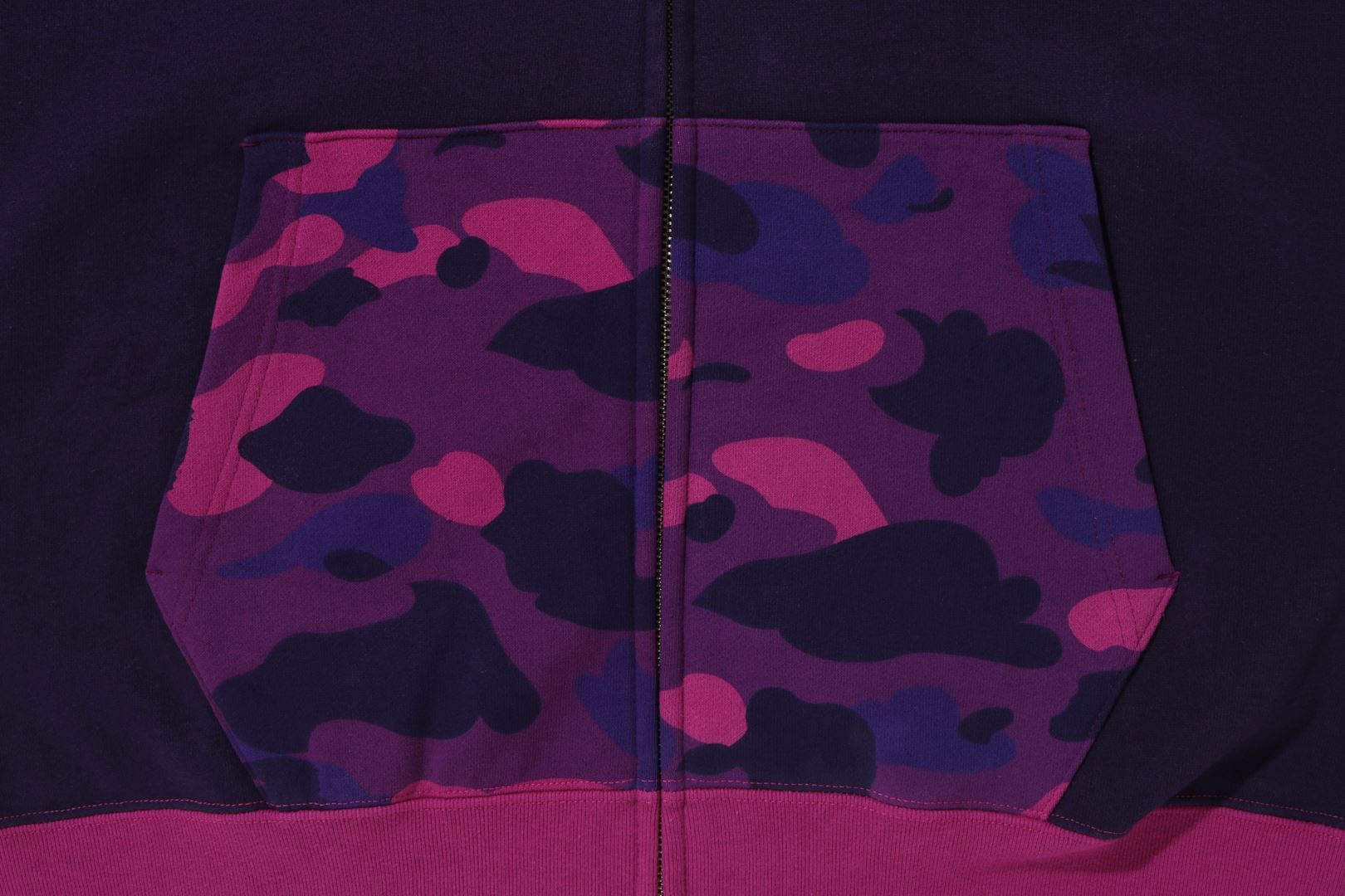 COLOR CAMO RELAXED FIT FULL ZIP HOODIE image